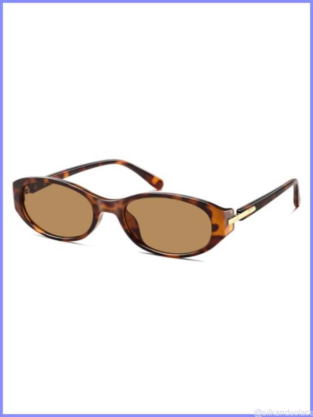 Retro Oval Narrow Sunglasses UV400 Full-Frame Unisex Adult
